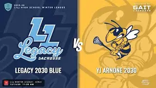 LILJ Winter League - Girls - JV Lacrosse | Legacy 2030 Blue vs. YJ Arnone 2030