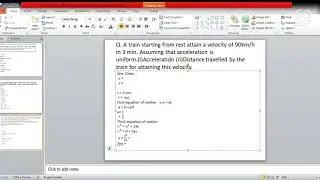 Class 9 th Physics ll Ch-8 MOTION part 7 numerical related to three equation of motion