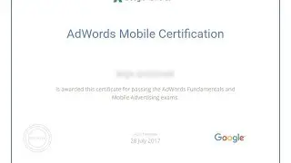 Google Adwords Mobile Advertising Exam - August 2016