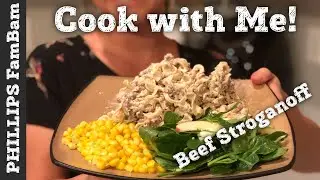 COOK WITH ME | EASY BEEF STROGANOFF RECIPE | OLIVE GARDEN APPLE SALAD | PHILLIPS FamBam Cook with Me