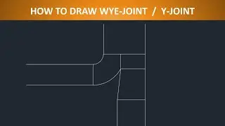 how to draw Y JOINT || WYE JOINT || HVAC DRAFTING