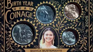 2025 Birth Year Quad Coinage - Bianca Bustamante - Upper Deck Goodwin Champions 