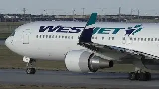 INAUGURAL TO LONDON - WestJet 767-338ER [C-FOGJ] Takeoff from Calgary Airport ᴴᴰ