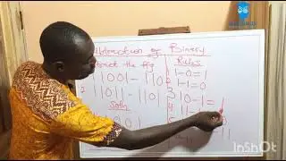Subtraction of Binary Numbers | How to subtract binary numbers #binary #subtraction #instagram