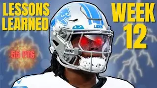 Week 12 Takeaways: Gibbs Goes Nuclear & Attacking The Final 2 Weeks