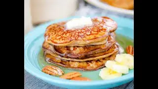 Vegan Peanut Butter Banana Protein Pancakes