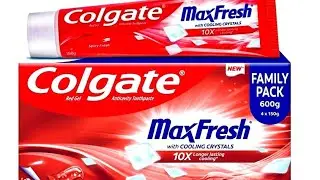 Colgate MaxFresh Toothpaste, Red Gel Paste with Menthol - Spicy Fresh  Toothpaste (600 g) #colgate