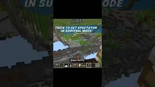 Minecraft trick to get spectator mode in survival mode #shorts #viralvideo #minecraft #tricks