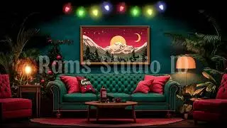 Animated Background of Christmas Living Room Decoration &ndash; Seamless Streaming Scene