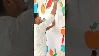 World Map & Education Related Wall Paintings 🎨 #shorts #shortsvideo