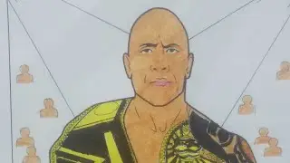 Dwayne Johnson Colouring | The Rock | Rock WWE wrestler colouring pages