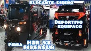 TORITO BAJAJ 2024 EN FIBRA FIBERSUR H2R V2 DEPORTIVO Y TUNEADO Y EQUIPADO COLOR NEGRO