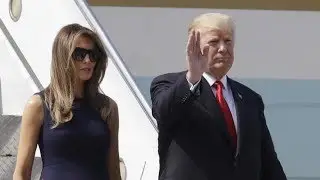Donald trump convoy in Hamburg Germany for G20 Summit 2017