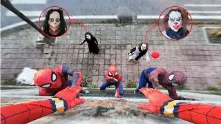 5 Spider-Man vs. Serbian Dancing Lady & Pennywise During Halloween (Action Perspective)