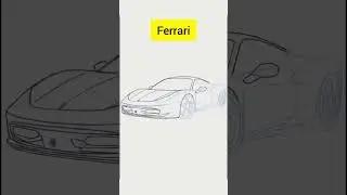 how to draw Ferrari.#shorts #drawing #shortsfeed #shortsviral #ferrari