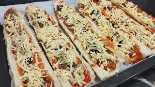أسهل طريقة لتحضير pizza🍕بالكومير/الباكيط في دقائق سريعة مقرمشة و لذيذة
