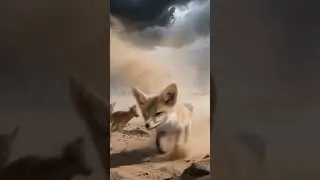The Sandstorm Swallowed the Fox  #ViralTwist #DesertDrama #AnimalRescue #dramaticstory #epictwist