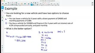 Foundations of Math 12: 2.4 Buy, Rent, or, Lease