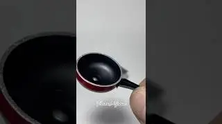 Diy miniature nonstick frying pan tutorial #miniatureart #diorama