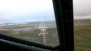 C160 Transall Cockpit View Approach into Keflavik