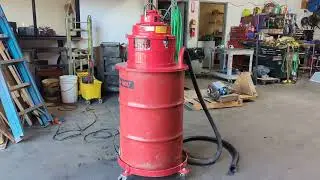 Husqvarna Pullman Holt 2HP Big Red Wet Dry Hepa Vacuum 55 Gallon Drum 120V