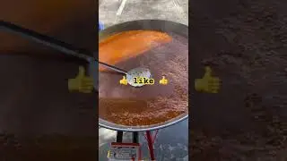 #SeafoodPaella on our #PaellaPan and #PaellaBurner with Tripod #paella #spanishcuisine