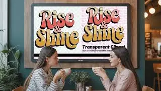 Retro Rise and Shine Quote Transparent PNG File | Creator-Approved File #svgnpng