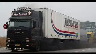 Scania 143m V8 - van Londen Open Pipe Sound + Smoke [HD]