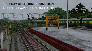 A busy day @ Shornur Junction | 16792 Palaruvi Exp | Loco Reversal | Indian Railways Train Simulator