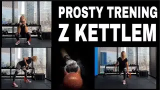 Prosty trening obwodowy FBW z 1 kettlem. Domowy plan treningowy. Ćwiczenia z kettlebel w domu 💪
