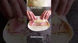 Tortilla Wrap with ham and cheese #shorts