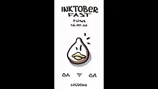 Inktober FAST.16 Fowl. Easy and fast draw in 31 seconds and 14 contour lines #shorts
