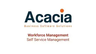 MYOB Advanced Workforce Management - Self Service Management