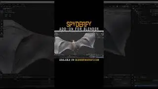 Spyderfy Add-on for Blender 3D: Vampire Bat preview! #shorts