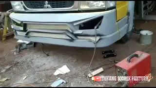 truk canter pasang Bemper avante