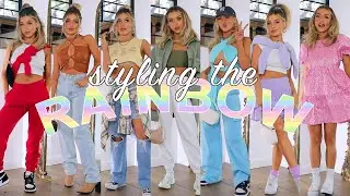how to style colorful outfits 🌈🌈🌈| delaney childs