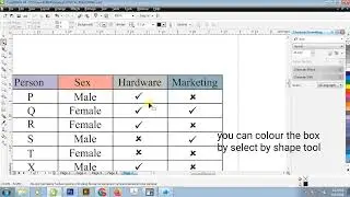 how to make a table in coreldraw. table creation using table tool