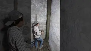 Standard laser column painting technique #construction