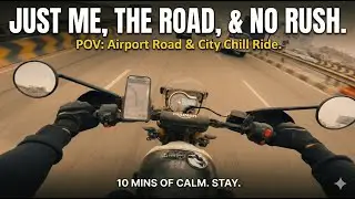 Pov -Triumph Scrambler 400X -Just Riding Through the City | Calm Airport Road Vibes