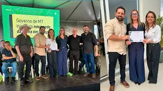 Secret&aacute;ria Andyra Piovesan recebe certificado de honra da SEMA pelo trabalho em Juara