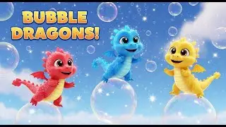Learn Colors with Bouncing Bubble Dragons 🐉🫧 | Magical Color Adventure for Kids