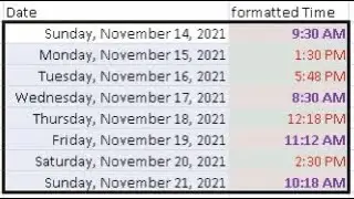 Differentiating Time by conditional formatting time AM and PM