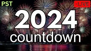 2024 LIVE New Year Countdown for PST (Pacific Time Zone)