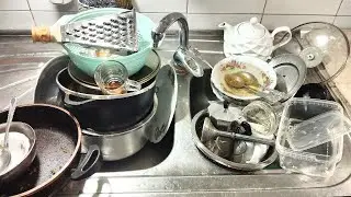 Real Dishwashing ASMR | Slow Cleaning with Soap & Focus