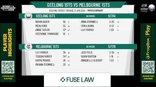 Geelong 1sts v Melbourne 1sts