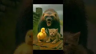 Baby Duck Saves Kitten (#Sad #Cute)