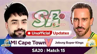 LIVE Updates | MI Cape Town vs Joburg Super Kings | SA20 : Match 15 MICT vs JSK