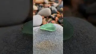 Jade Green Seaglass 🌊💚 #northumberland #seaglass #beach