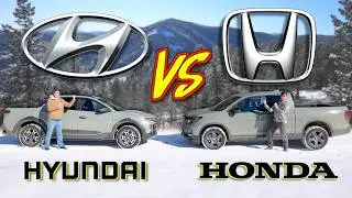 Honda Ridgeline vs Hyundai Santa Cruz Snowy Off-Road Battle!