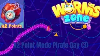 Worms Zone Pirate Day X2 Point Mode (3) ##play #wormszone #wormgames 
